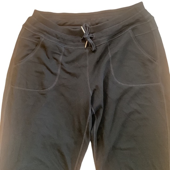 Athleta Modal Black Stretch Track Pant Joggers Size M - Picture 2 of 9